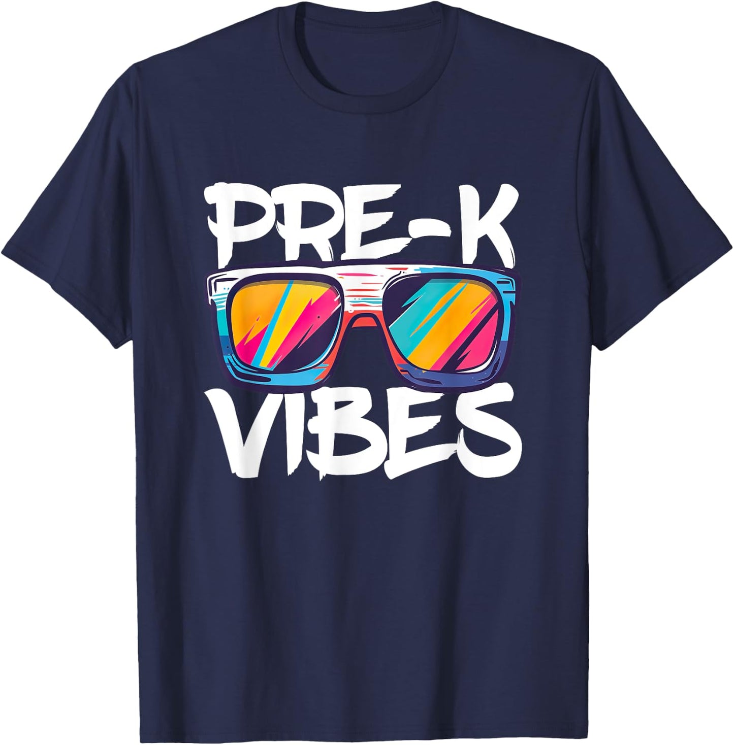 Pre-K Vibes Shirt Back To School PreK Boy Girl Teacher T-Shirt - T-Shirt | Navy