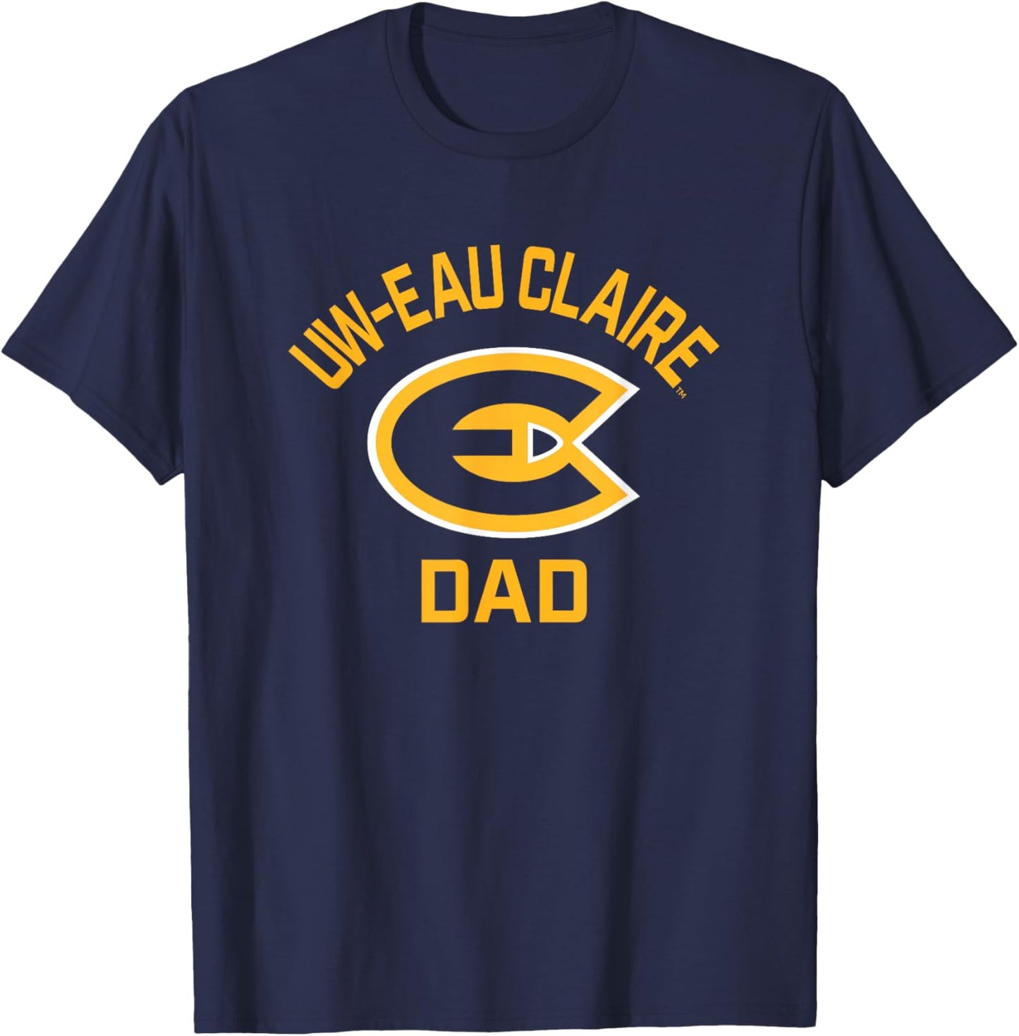 University of Wisconsin-Eau Claire Blugolds Arched Dad T-Shirt - T-Shirt | Navy