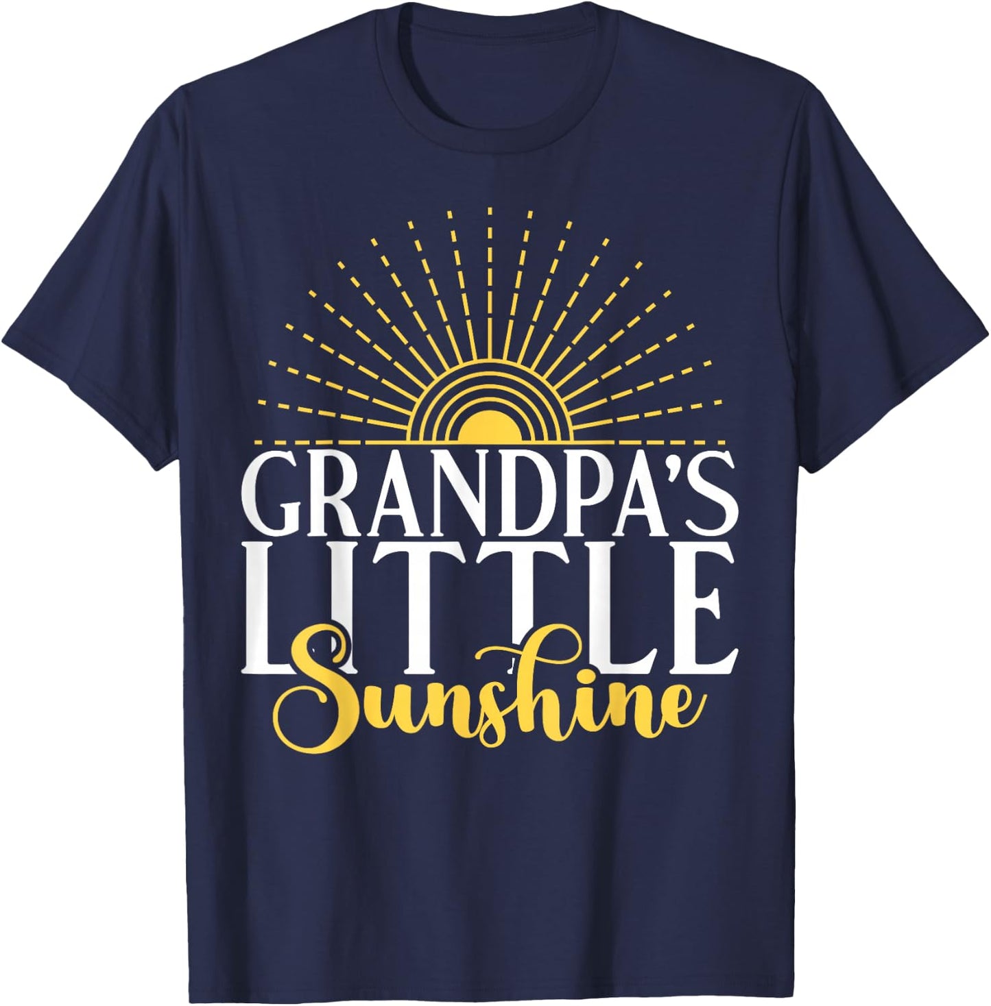 Grandpas little Sunshine Grandson T-Shirt - T-Shirt | Navy