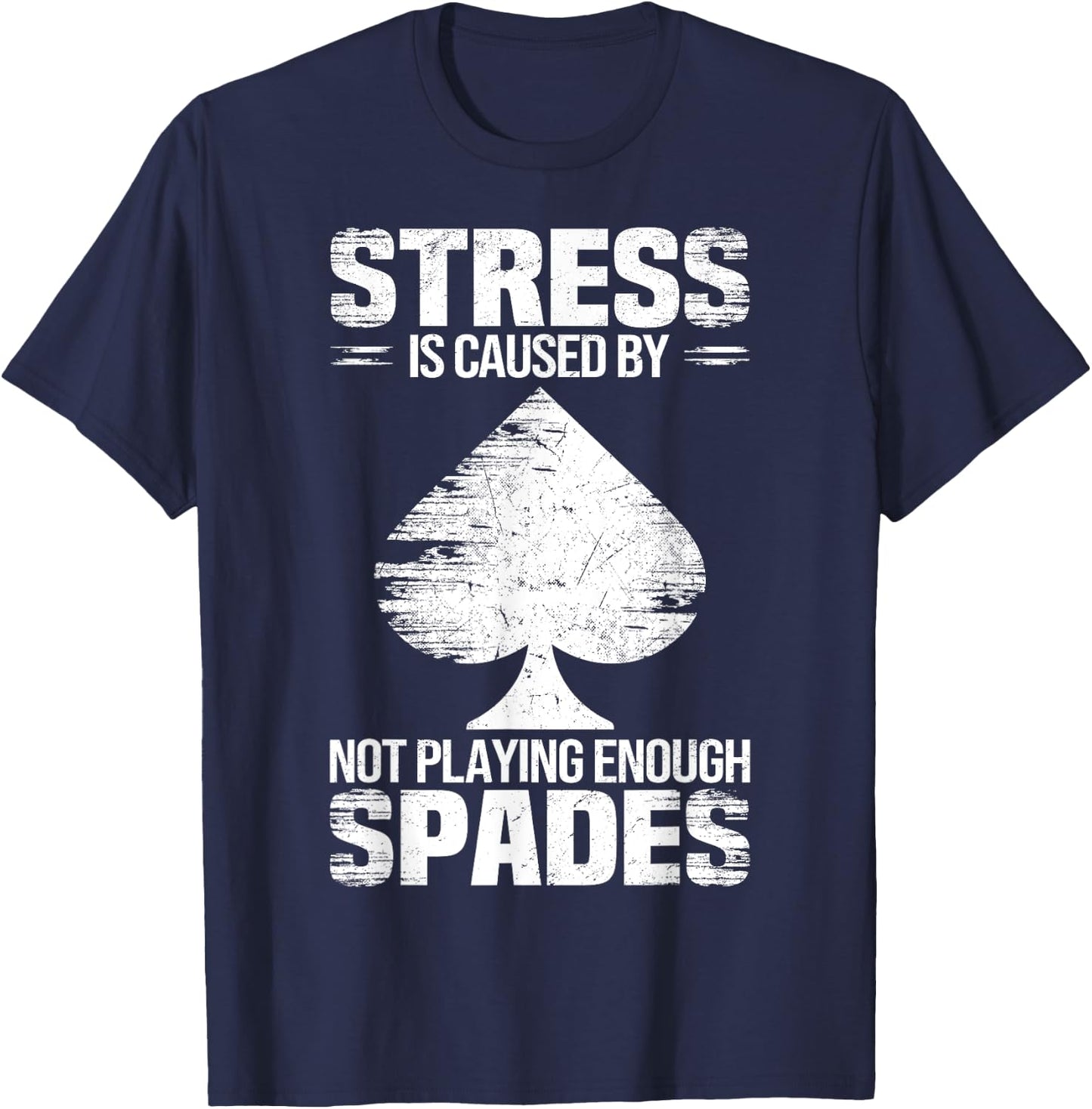 Spades Design for Funny Cards Spades Game Graphic T-Shirt - T-Shirt | Navy