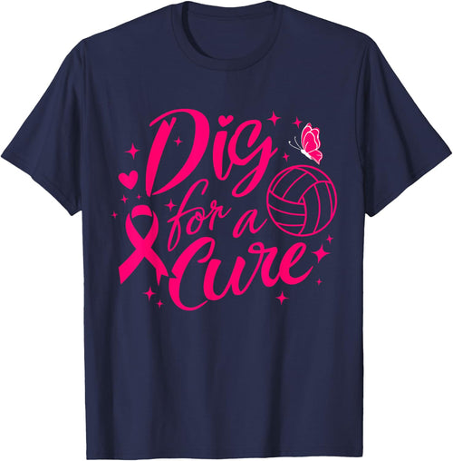 Dig For A Cure Breast Cancer Awareness Volleyball Pink