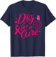 Dig For A Cure Breast Cancer Awareness Volleyball Pink T-Shirt - T-Shirt | Navy