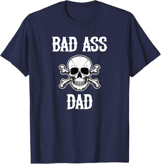 Cool Father Quote Bad Ass Dad Vibes Meme Saying Design T-Shirt - T-Shirt | Navy