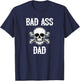 Cool Father Quote Bad Ass Dad Vibes Meme Saying Design T-Shirt - T-Shirt | Navy