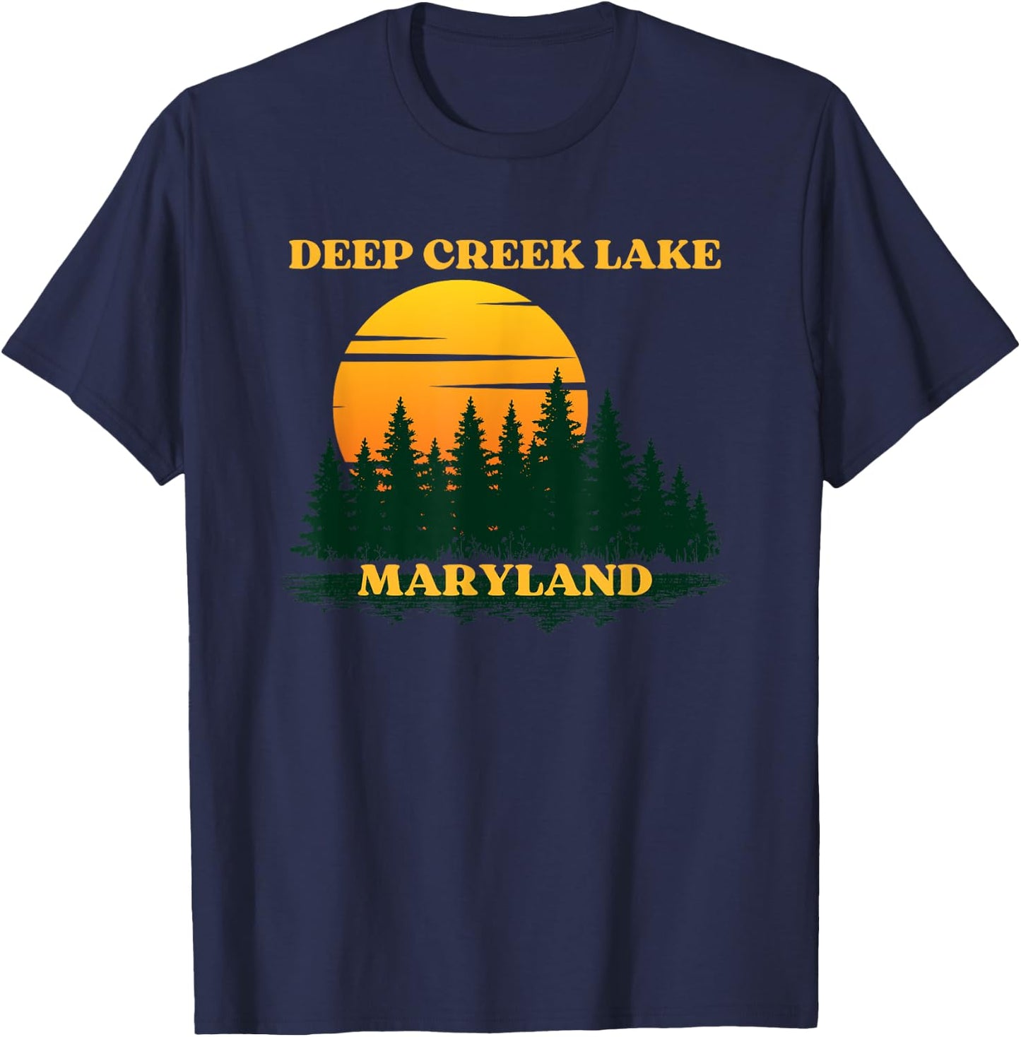 Deep Creek Lake Maryland T-Shirt - T-Shirt | Navy