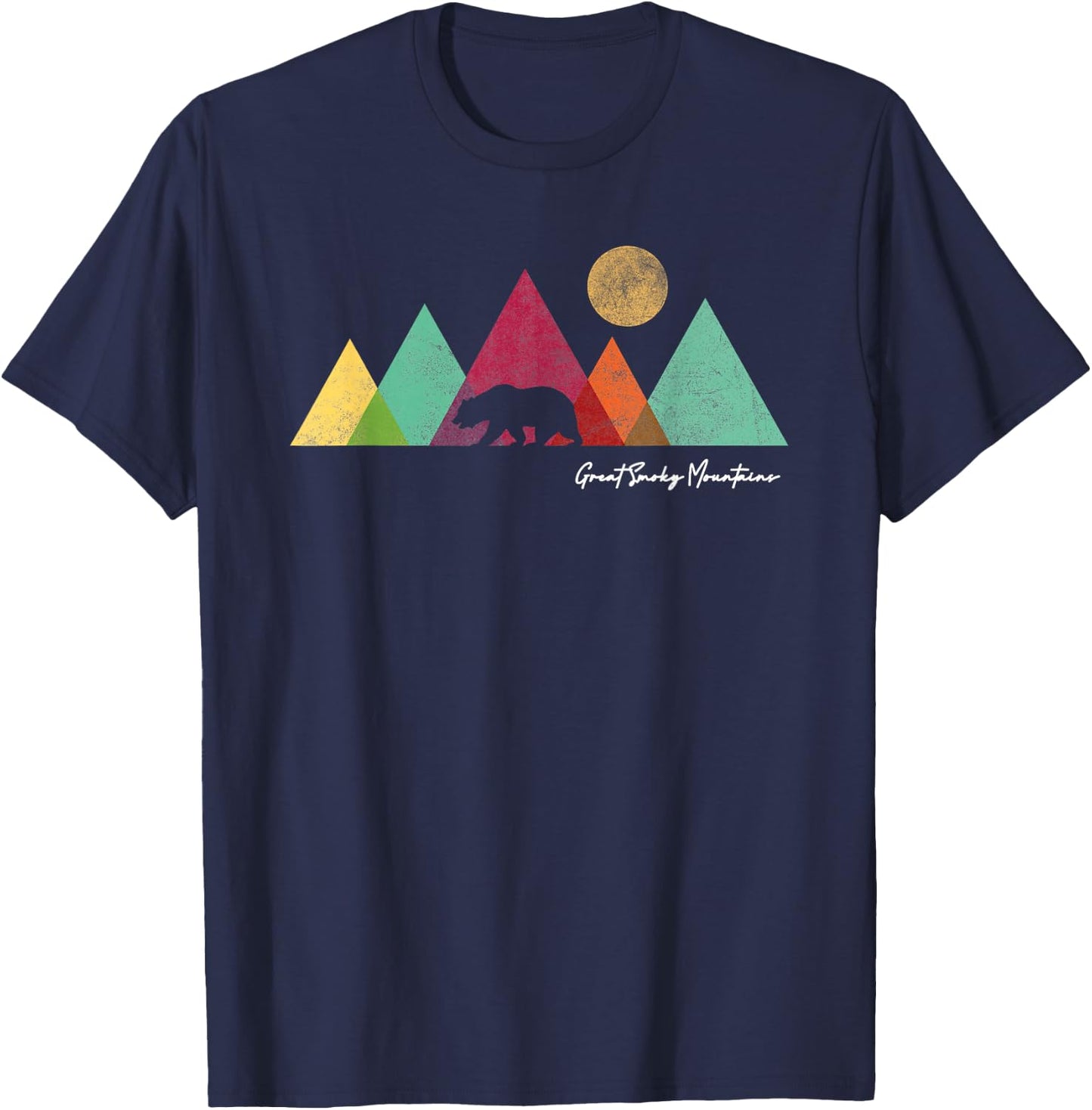 Great Smoky Mountains National Park Bear Graphic T-Shirt - T-Shirt | Navy