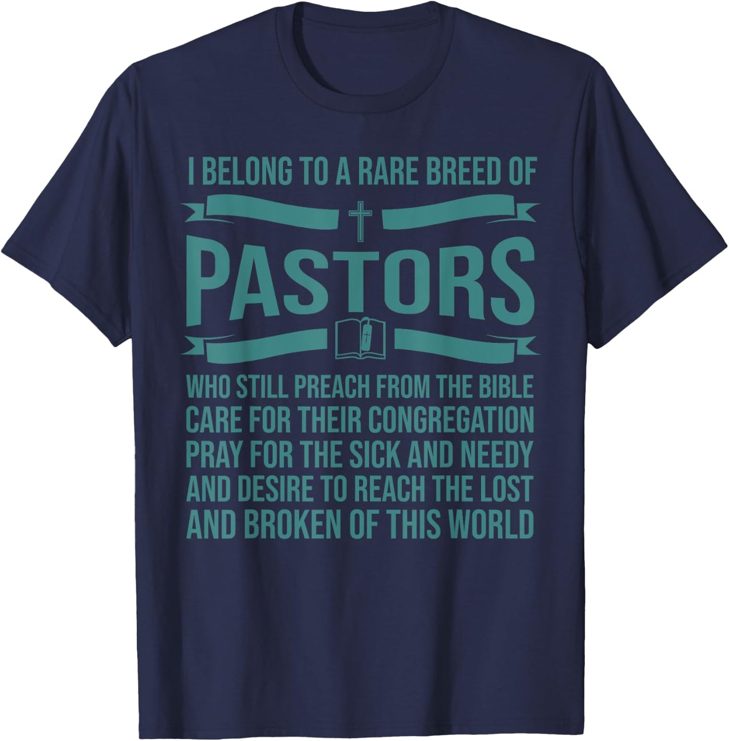 Funny Pastor Appreciation Gift Christian Preacher Men Women T-Shirt - T-Shirt | Navy
