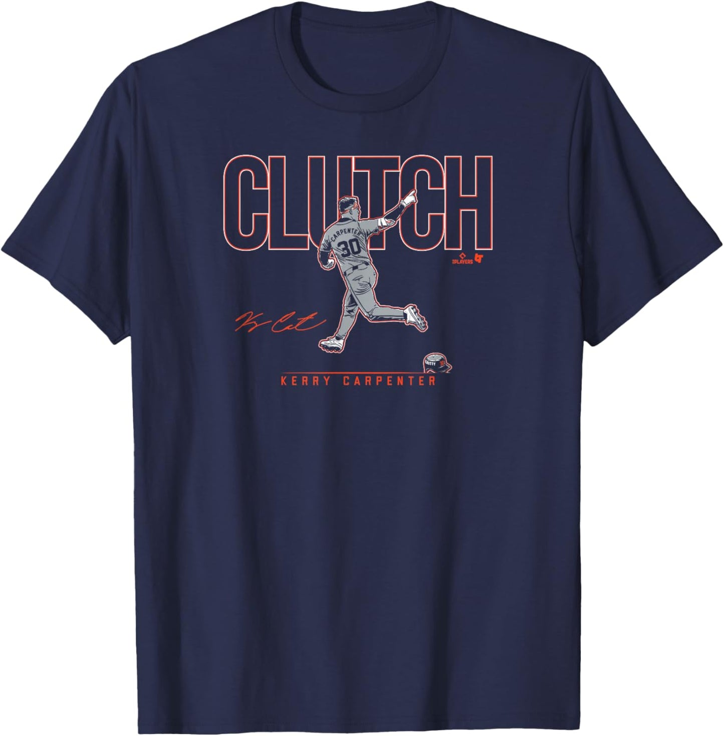 Kerry Carpenter - Clutch - Detroit Baseball T-Shirt - T-Shirt | Navy