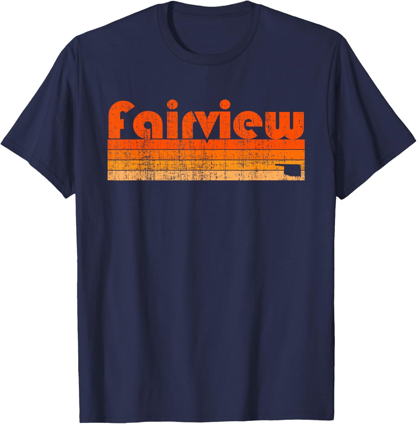 Fairview, Oklahoma Retro 80s Style T-Shirt - T-Shirt | Navy