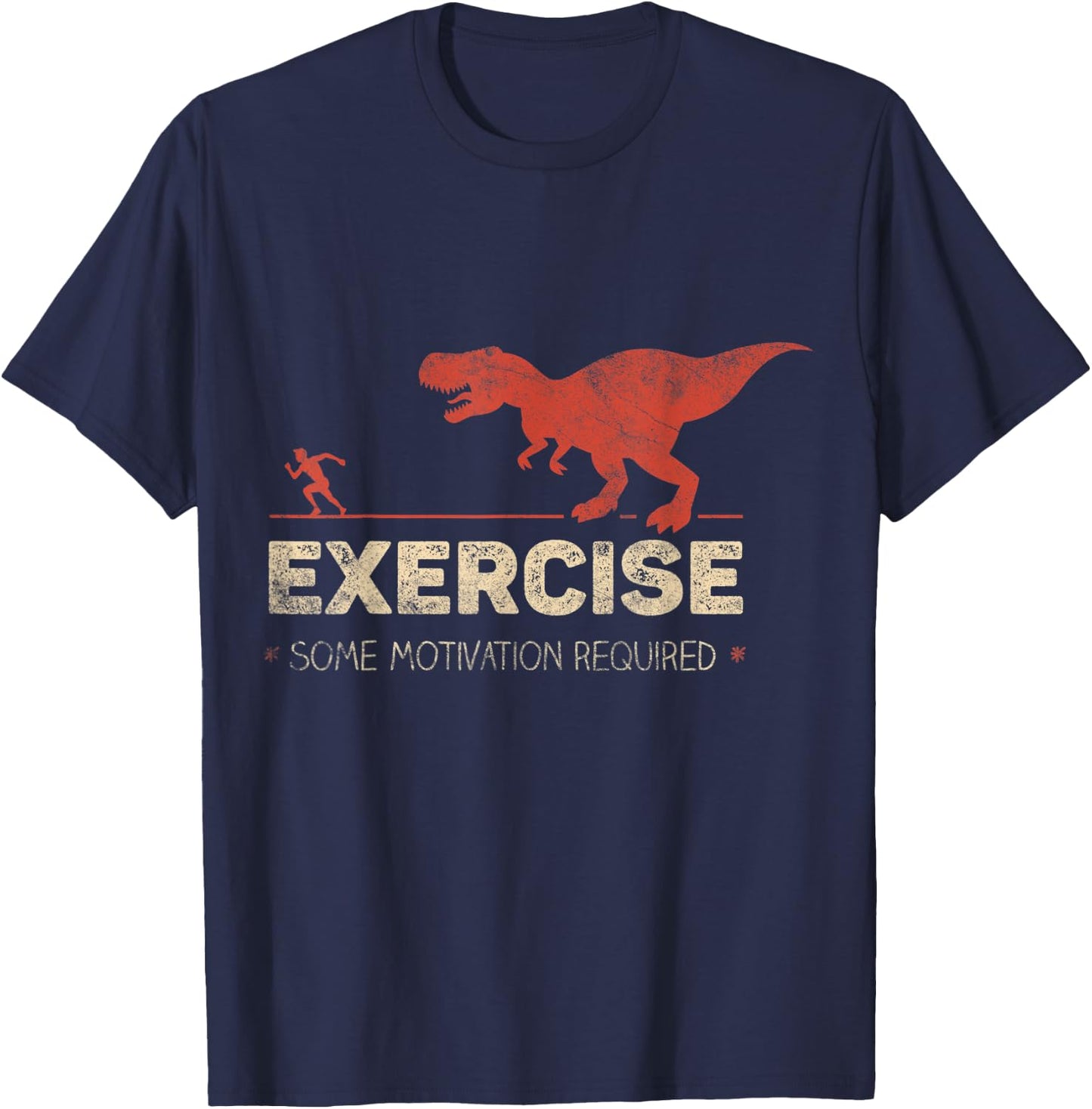 Exercise Some Motivation Required Funny T-Shirt - T-Shirt | Navy