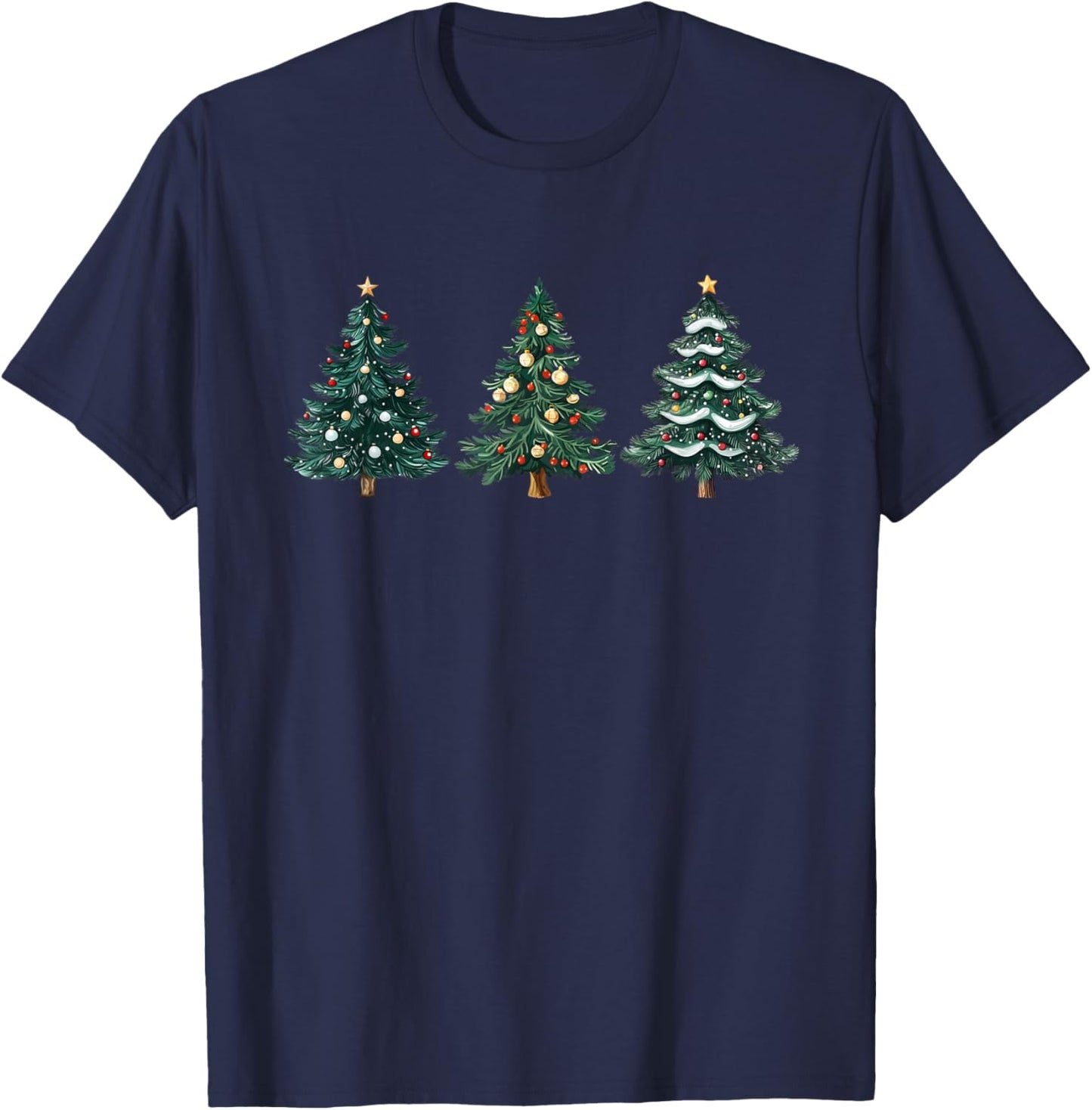ChristmasTreeXmasCo. Christmas Tree Xmas Graphic -Adults, -Kids - Black, Small, Short Sleeve T-Shirt - T-Shirt | Navy