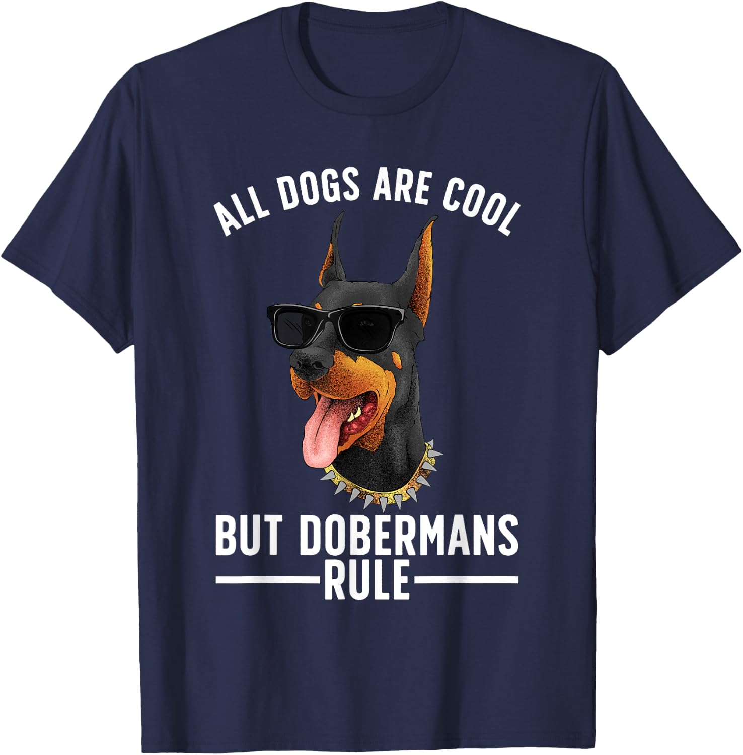 Cool Doberman Women Dobie Pinscher Puppy Dog Lovers T-Shirt - T-Shirt | Navy