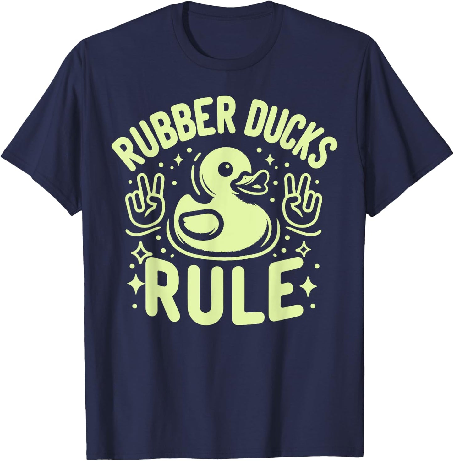 Rubber Duck Gifts Rubber Duck - -Adults & -Kids, Black, Small, Short Sleeve T-Shirt - T-Shirt | Navy