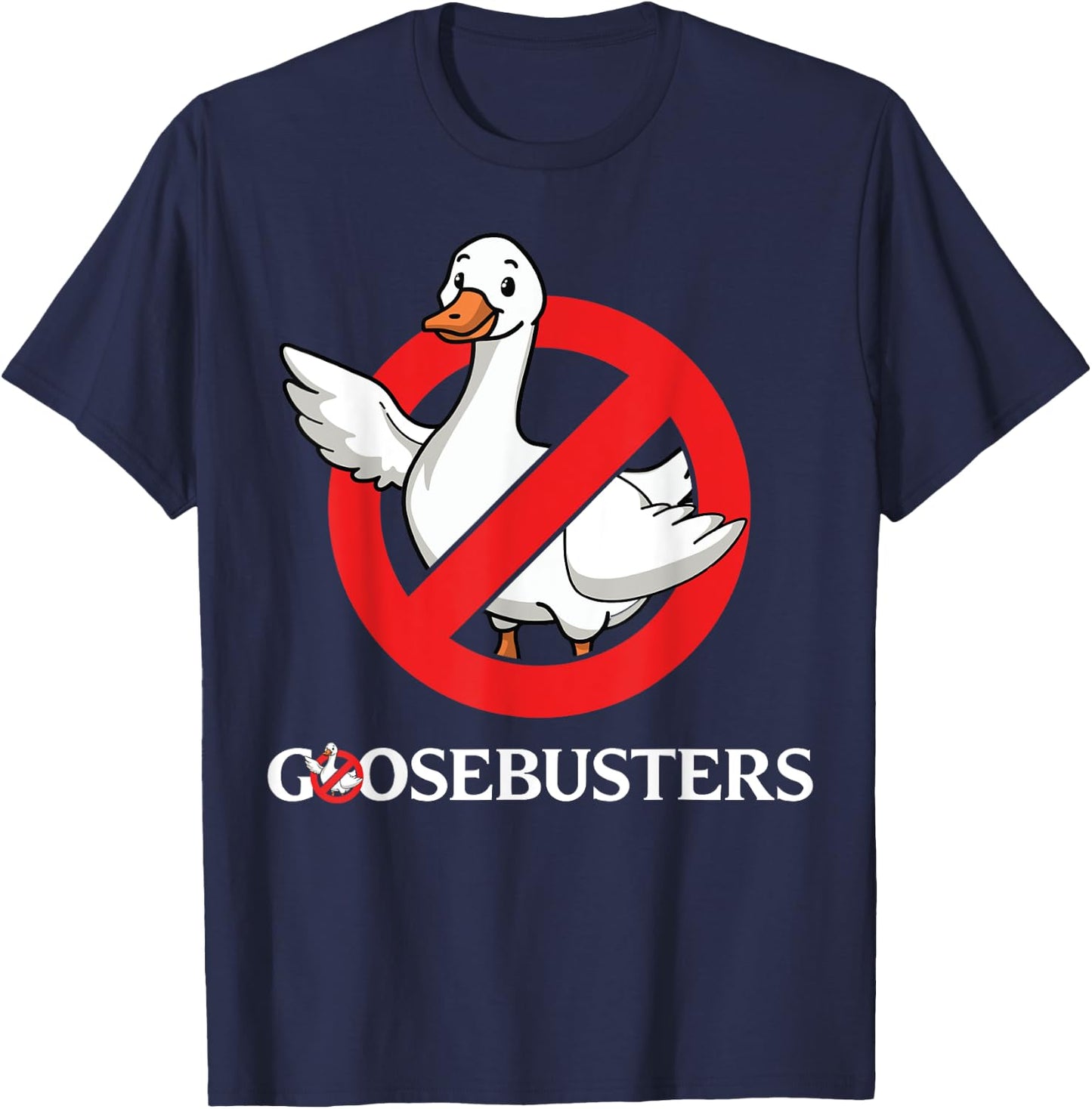 Funny Goose lover Goosebusters movie fan silly halloween gag T-Shirt - T-Shirt | Navy