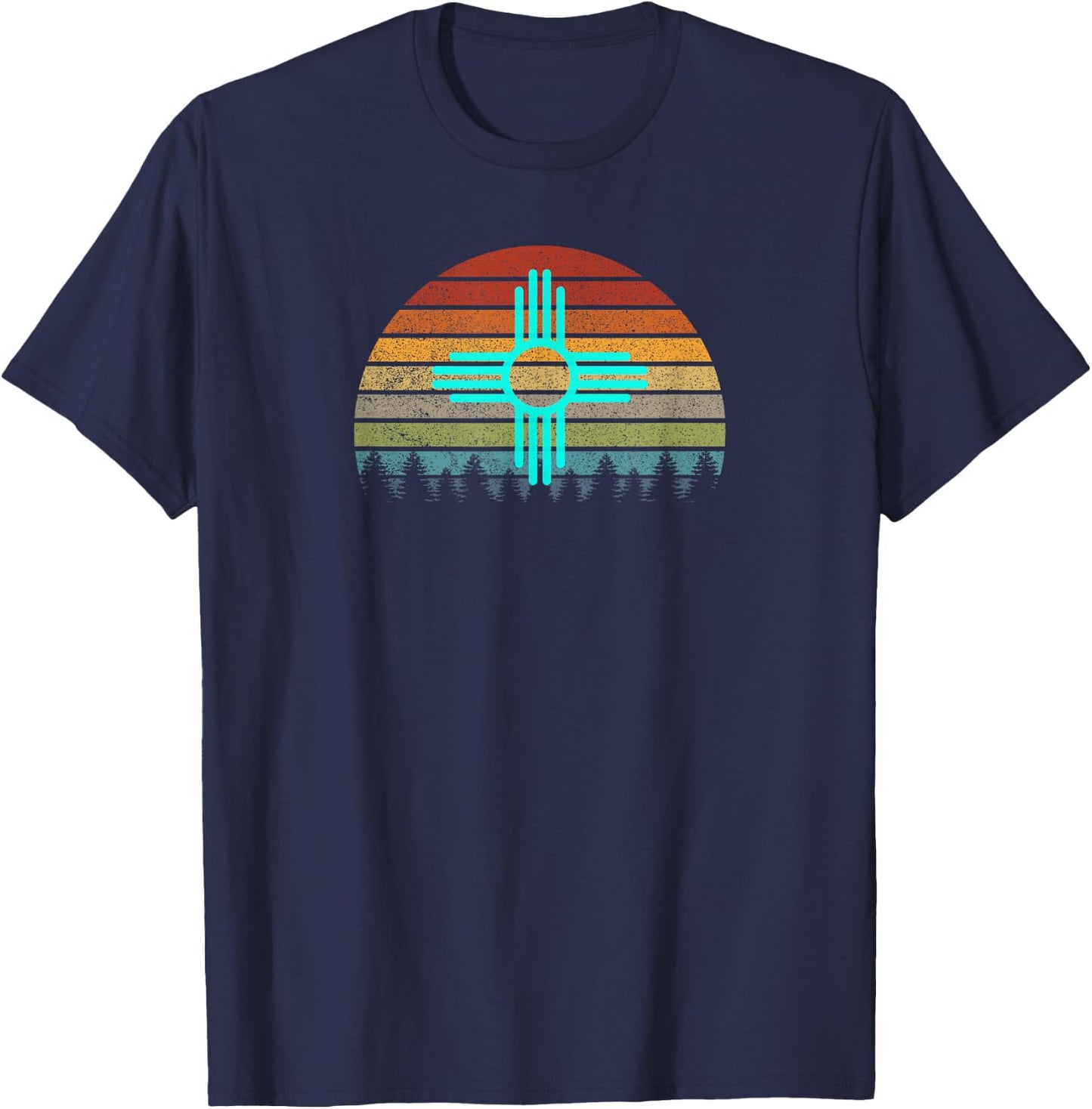 Zia Shirt Women Men New Mexico Gift Vintage Retro Zia Symbol T-Shirt - T-Shirt | Navy