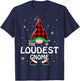 Loudest Gnome Buffalo Plaid Matching Family Christmas Pajama T-Shirt - T-Shirt | Navy