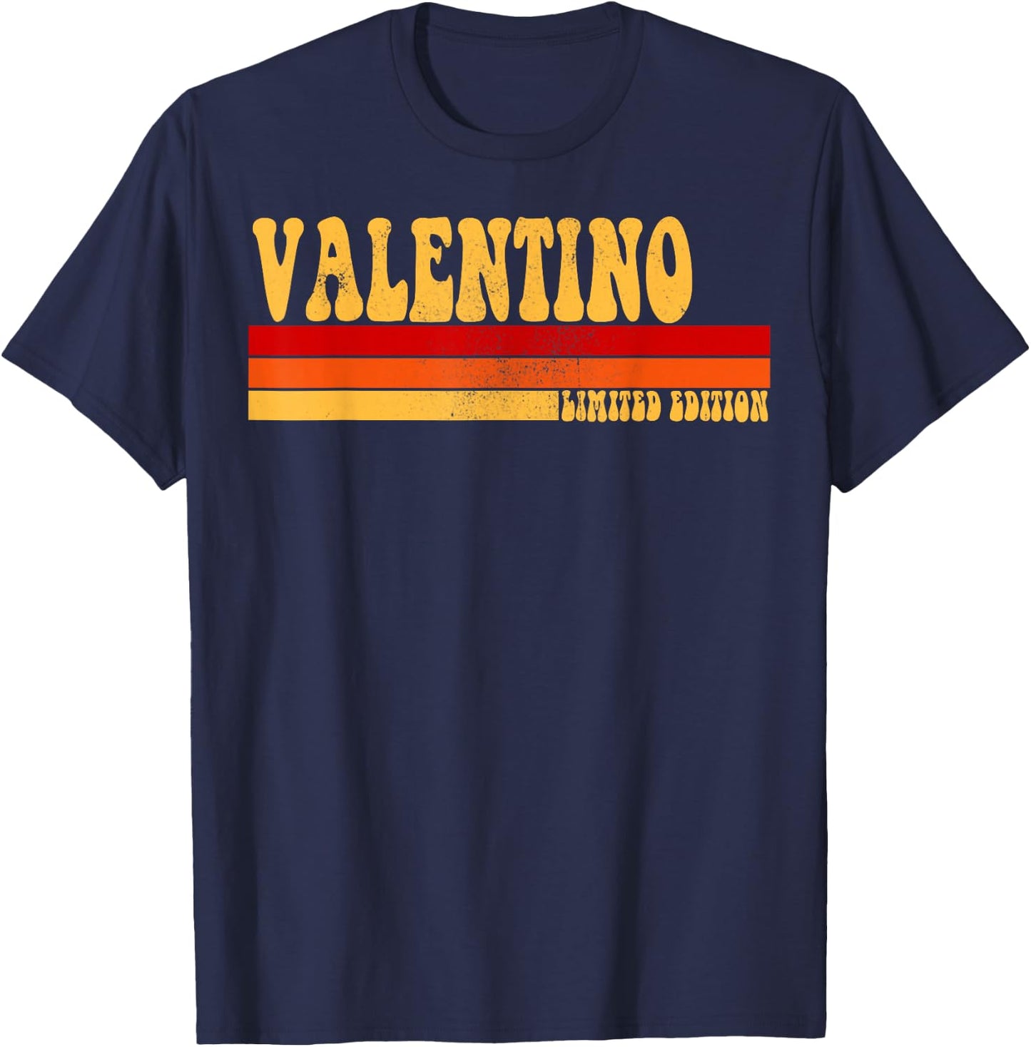 VALENTINO Name Personalized Idea Men Retro Vintage VALENTINO T-Shirt - T-Shirt | Navy
