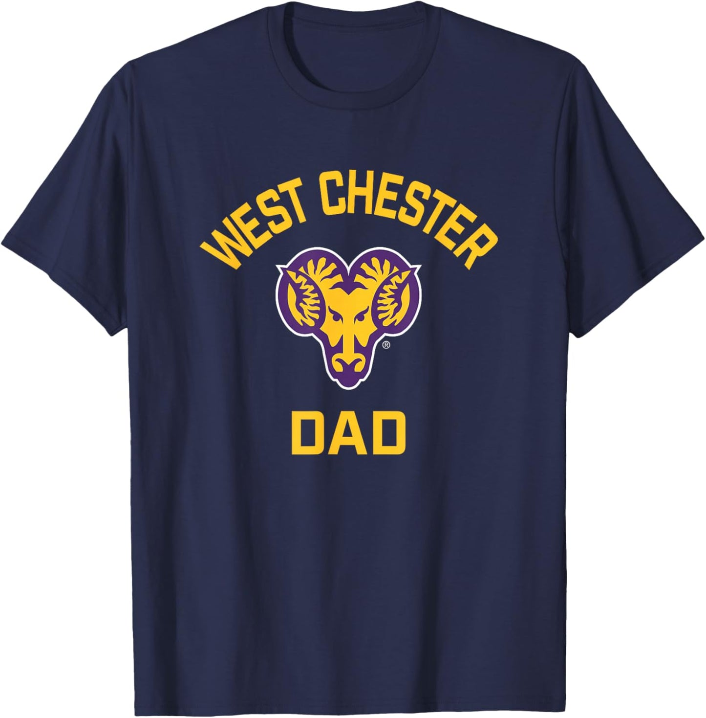 West Chester University Golden Rams Arched Dad T-Shirt - T-Shirt | Navy