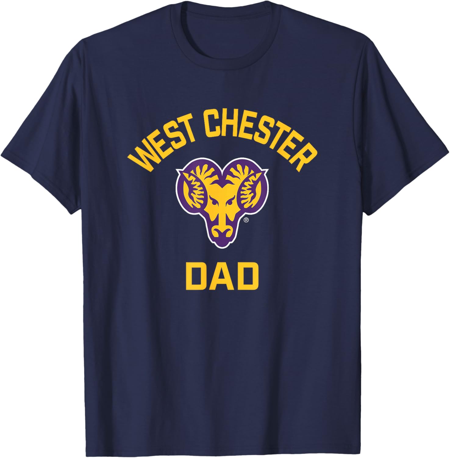 West Chester University Golden Rams Arched Dad T-Shirt - T-Shirt | Navy