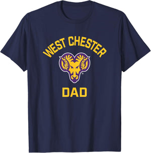 West Chester University Golden Rams Arched Dad T-Shirt - T-Shirt | Navy