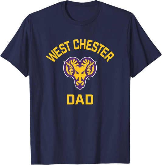 West Chester University Golden Rams Arched Dad T-Shirt - T-Shirt | Navy