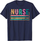 Nurse Caring Loyal Strong Compassionate, Nursing RN Staff T-Shirt - T-Shirt | Navy