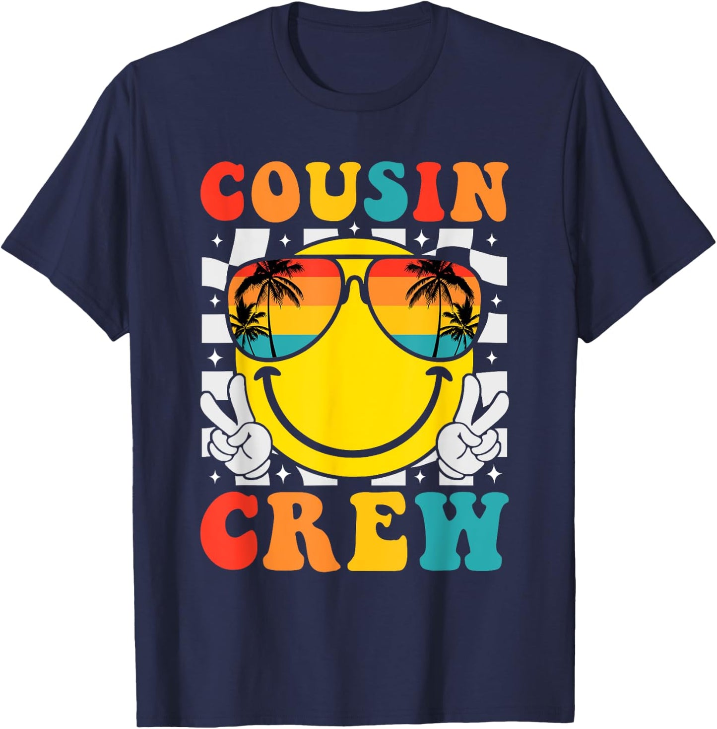 Cousin crew 2025 Summer Vacation Beach Family Trips Matching T-Shirt - T-Shirt | Navy