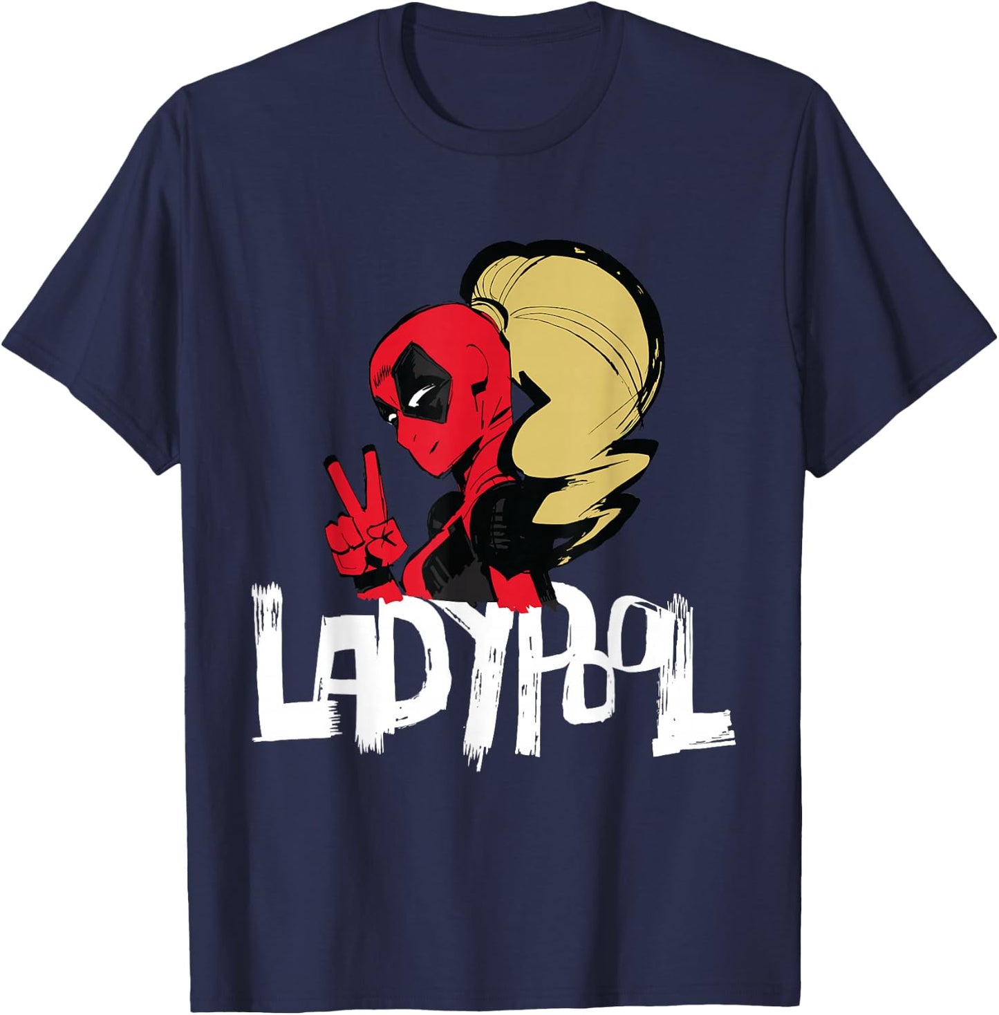 Marvel Studios Deadpool & Wolverine Ladypool Victory Name T-Shirt - T-Shirt | Navy