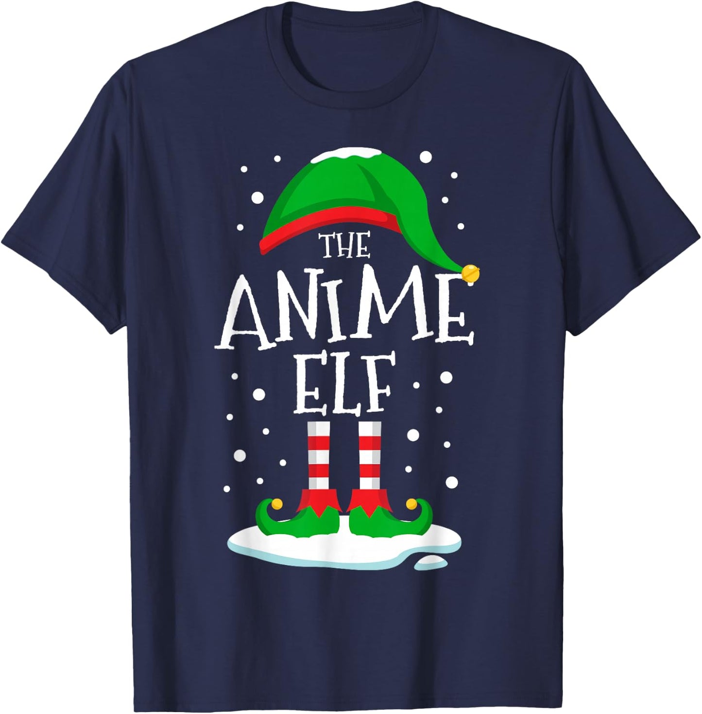 The Anime Elf Christmas Family Matching Xmas Group Funny T-Shirt - T-Shirt | Navy