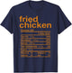 Fried Chicken Nutrition Facts Funny Thanksgiving Christmas T-Shirt - T-Shirt | Navy