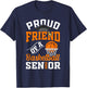 Proud friend of a basketball Senior class of 2025 graduation T-Shirt - T-Shirt | Navy