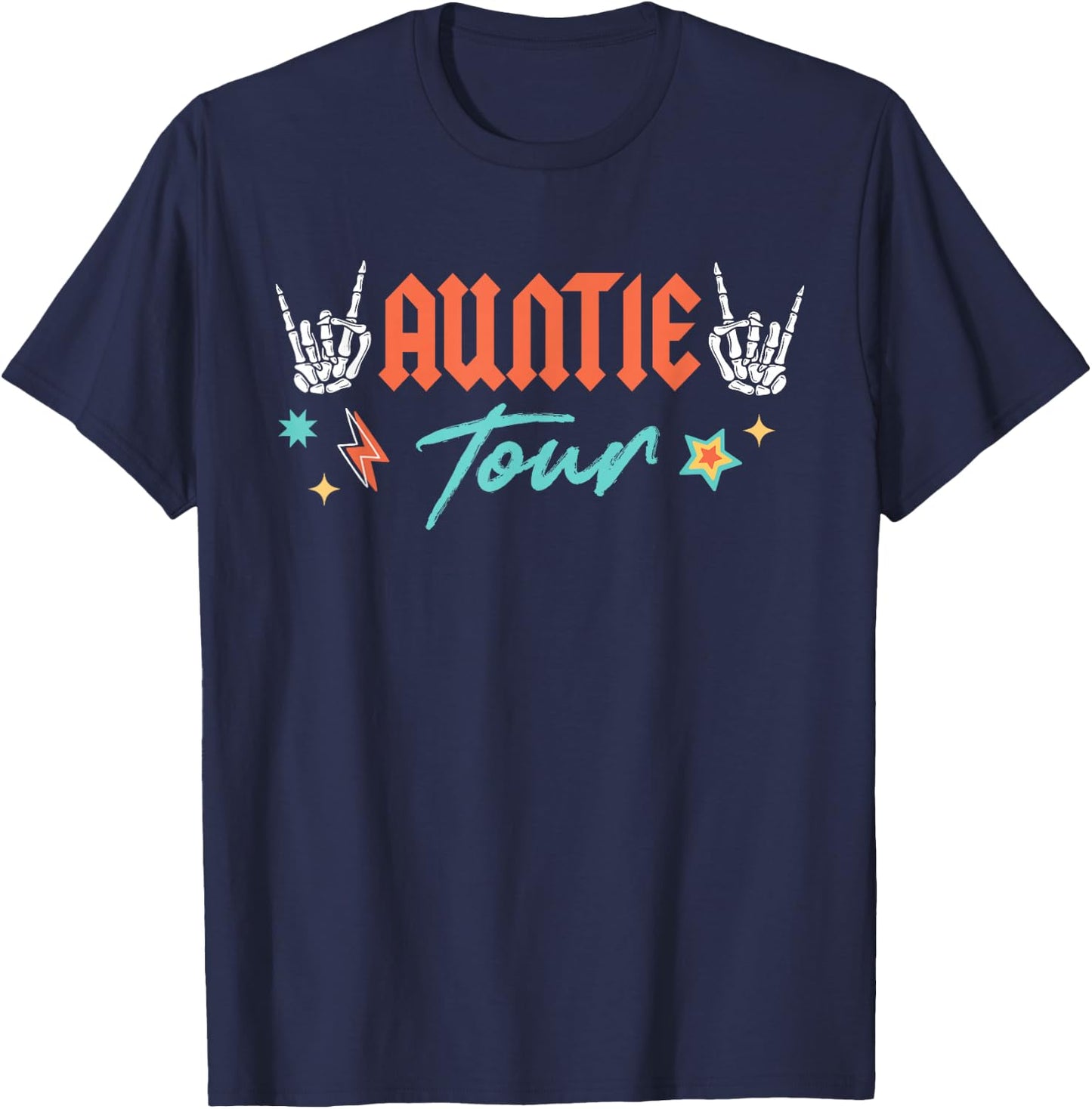 Family Tour Auntie Joke Rock & Roll Family Matching T-Shirt - T-Shirt | Navy