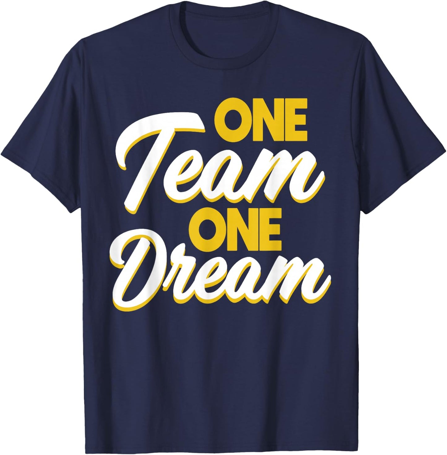Trust Building Employee Trainer One Team One Dream - Adults & Kids - Black - Small - Short Sleeve - - Casual Modern - Business - Dream - Cotton Blend, Polyester T-Shirt - T-Shirt | Navy