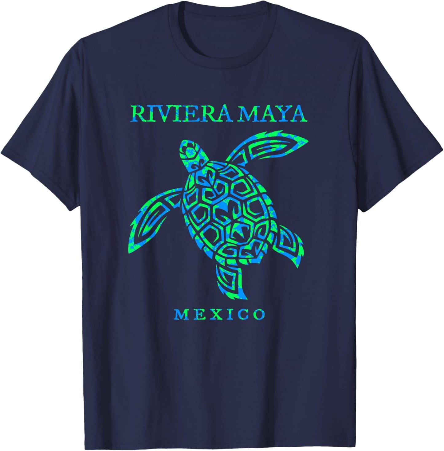 Riviera Maya Mexico Sea Turtle Boys Girls Vacation Souvenir T-Shirt - T-Shirt | Navy