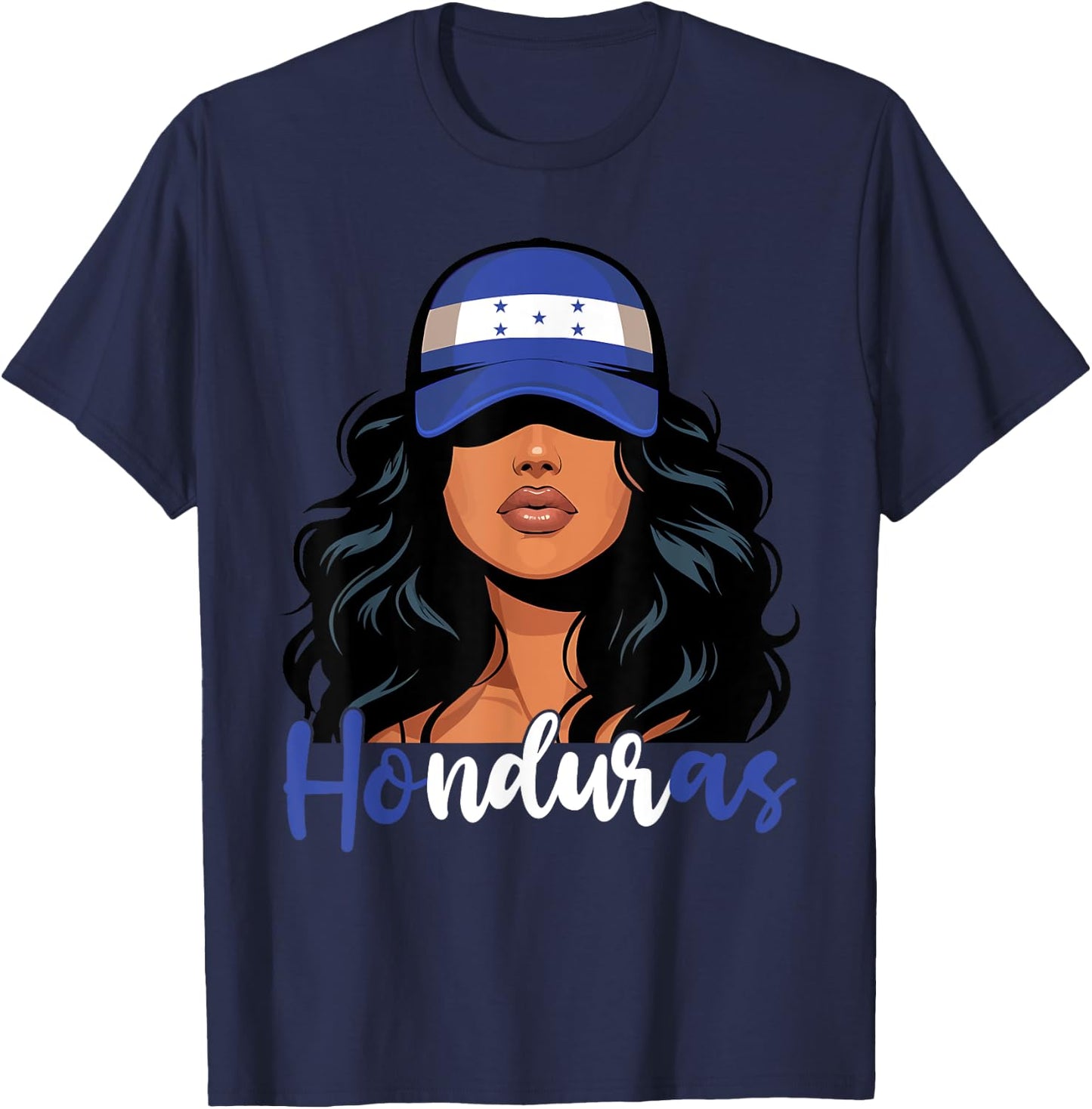 Honduran Girl Honduras Flag Proud Hondureña Women T-Shirt - T-Shirt | Navy