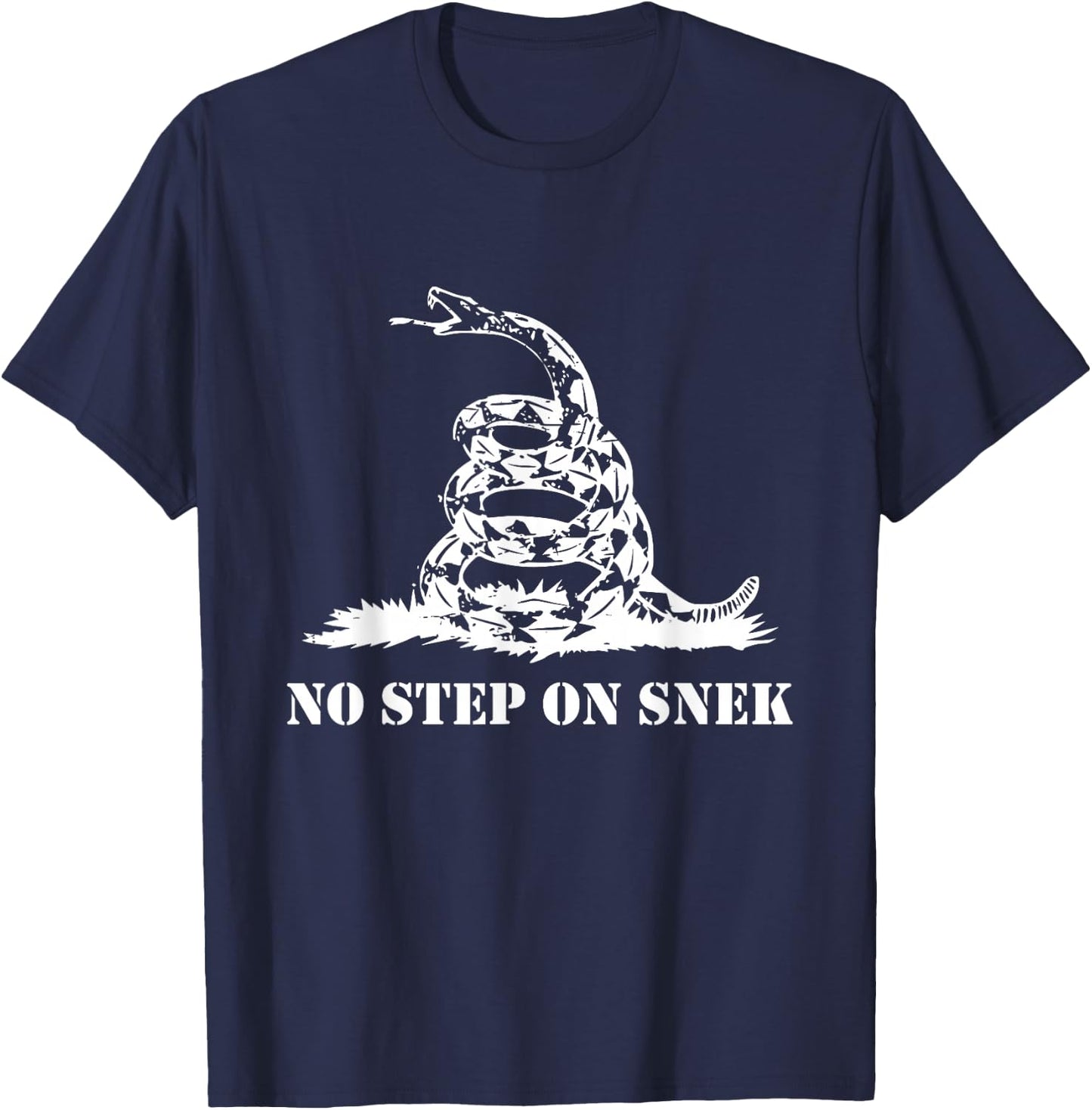 Funny No Step On Snek T-Shirt - T-Shirt | Navy