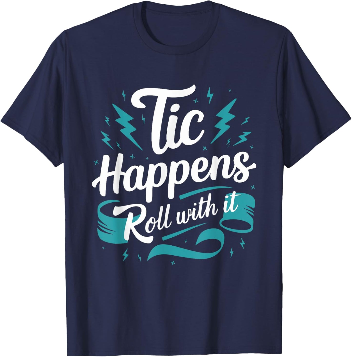 Tourette Syndrome Awareness Neurodiverse Neurodiversity T-Shirt - T-Shirt | Navy