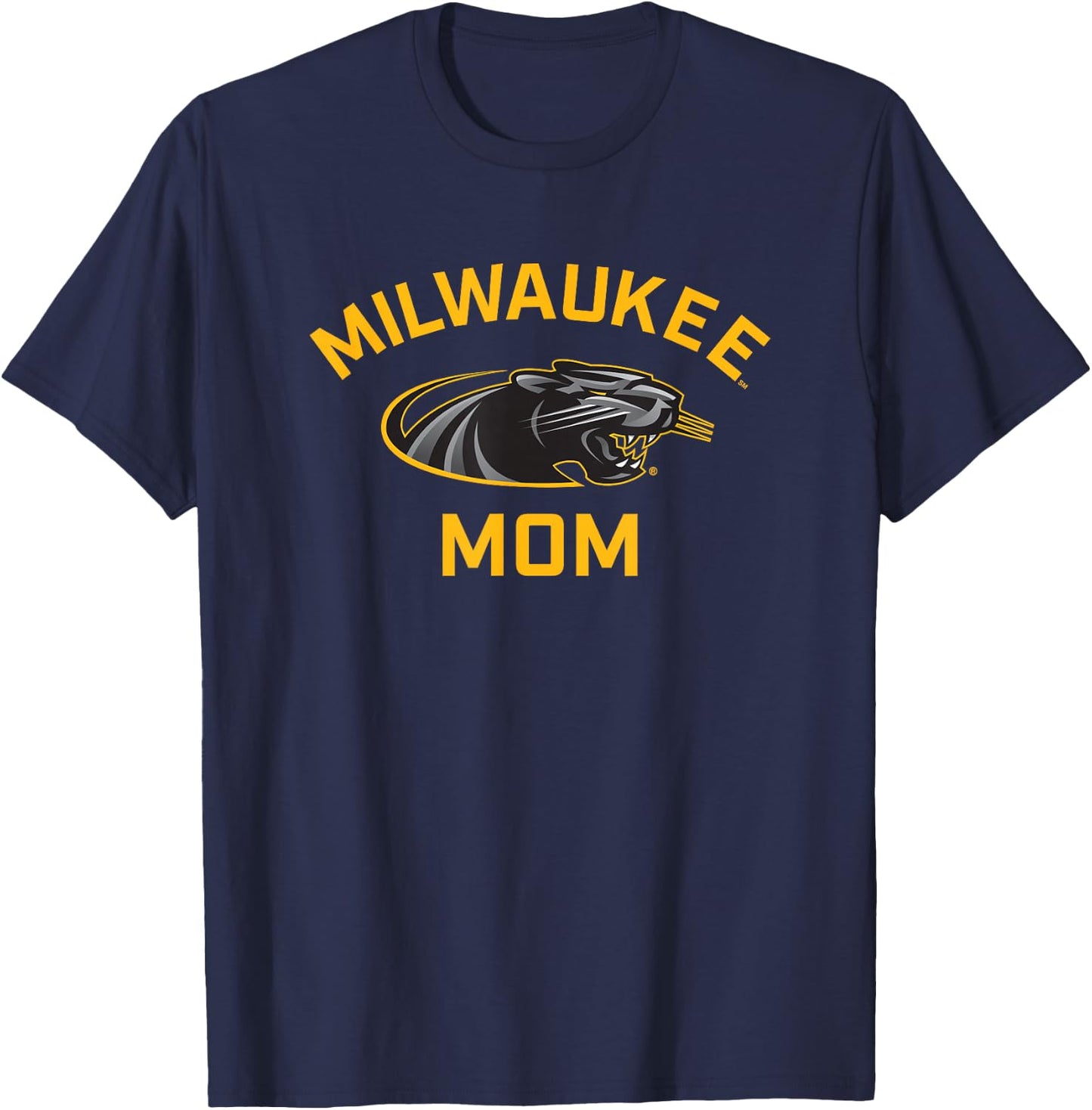 UW Milwaukee Panthers Arched Mom T-Shirt - T-Shirt | Navy