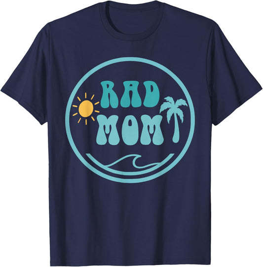 Rad Mom The Big One 1st Birthday Surf Family Matching T-Shirt - T-Shirt | Navy