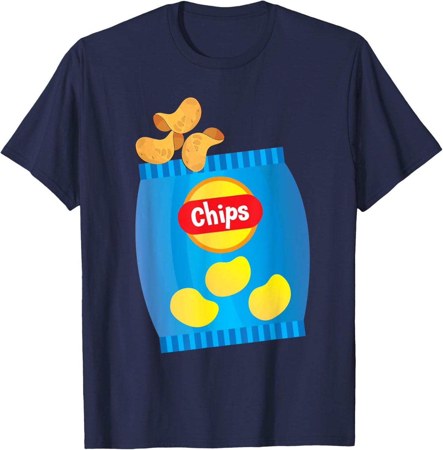 Bag Of Chips Funny Halloween Costume T-Shirt - T-Shirt | Navy