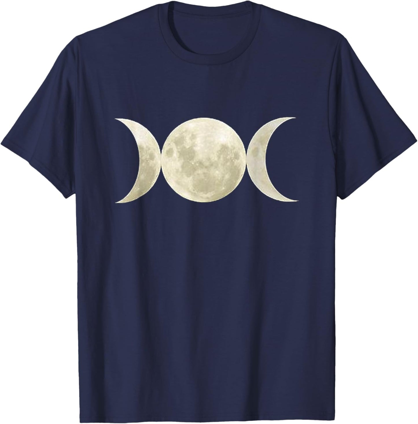 Triple Moon Goddess Symbol T-Shirt - T-Shirt | Navy