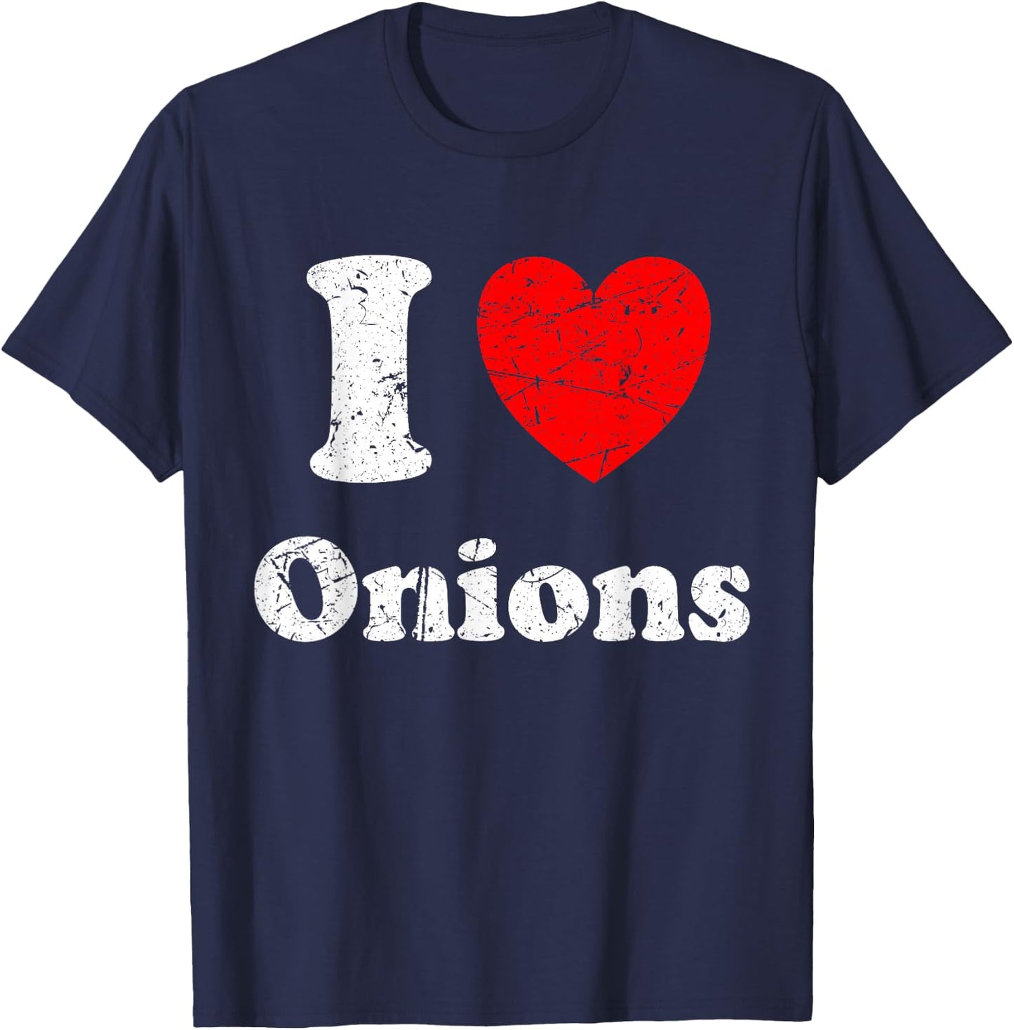 I Love Onions Graphic T-Shirt - T-Shirt | Navy