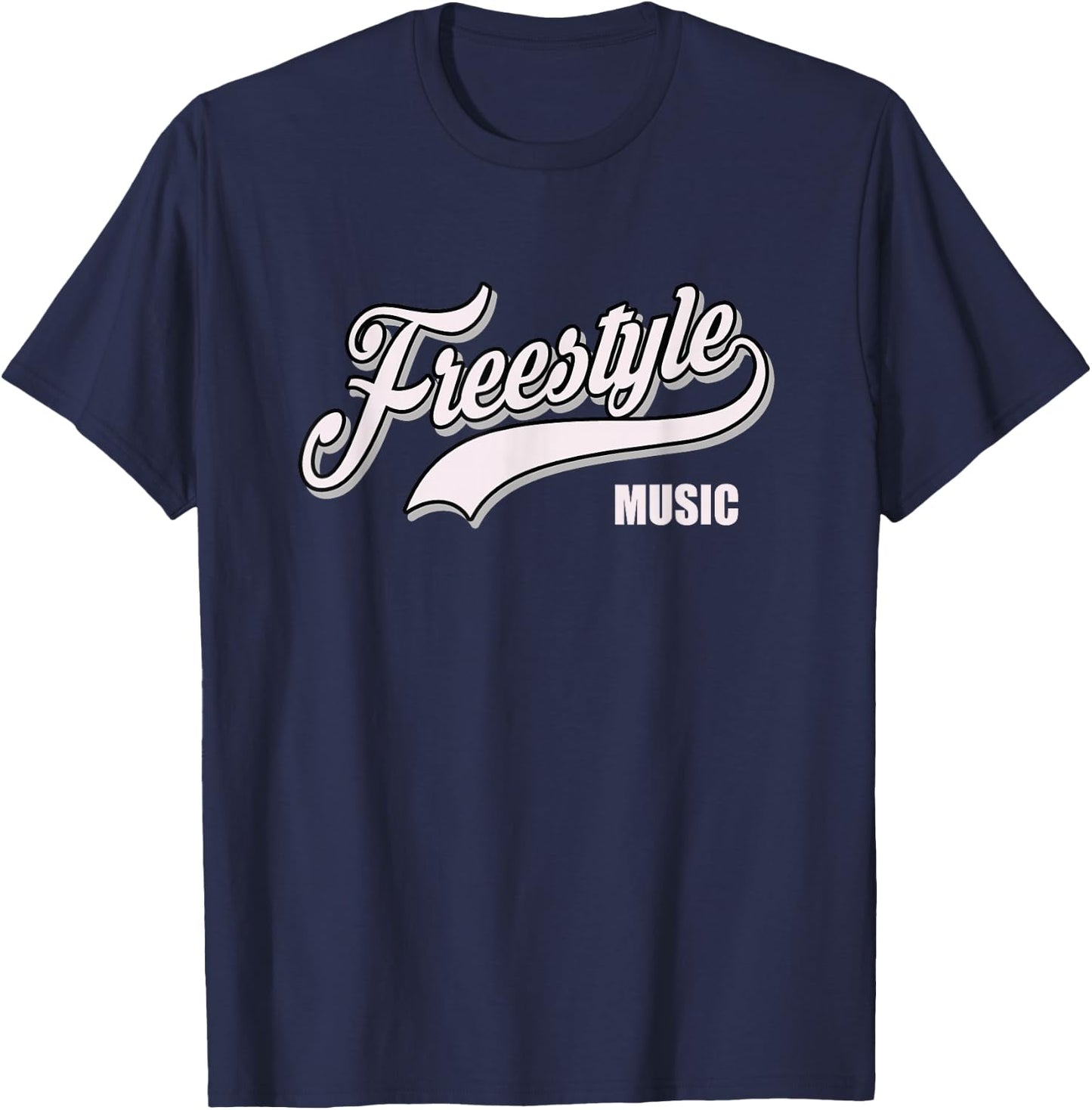 Love the 80s Freestyle Dance Music Retro Style T-Shirt - T-Shirt | Navy
