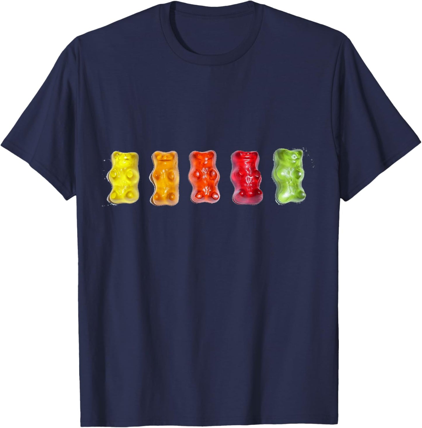 ArtAttack Classic Fit Gummy Bear Cartoon , Black, Small T-Shirt - T-Shirt | Navy