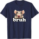 Fancy Rat Rodent Owner Gifts Shirts & Kids Bruh Pet Rat Lover Black Small Modern Round Collar Short Sleeve T-Shirt - T-Shirt | Navy