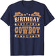 Birthday Cowboy Outfit Cute Western Bday Boys Kids Birthday T-Shirt - T-Shirt | Navy