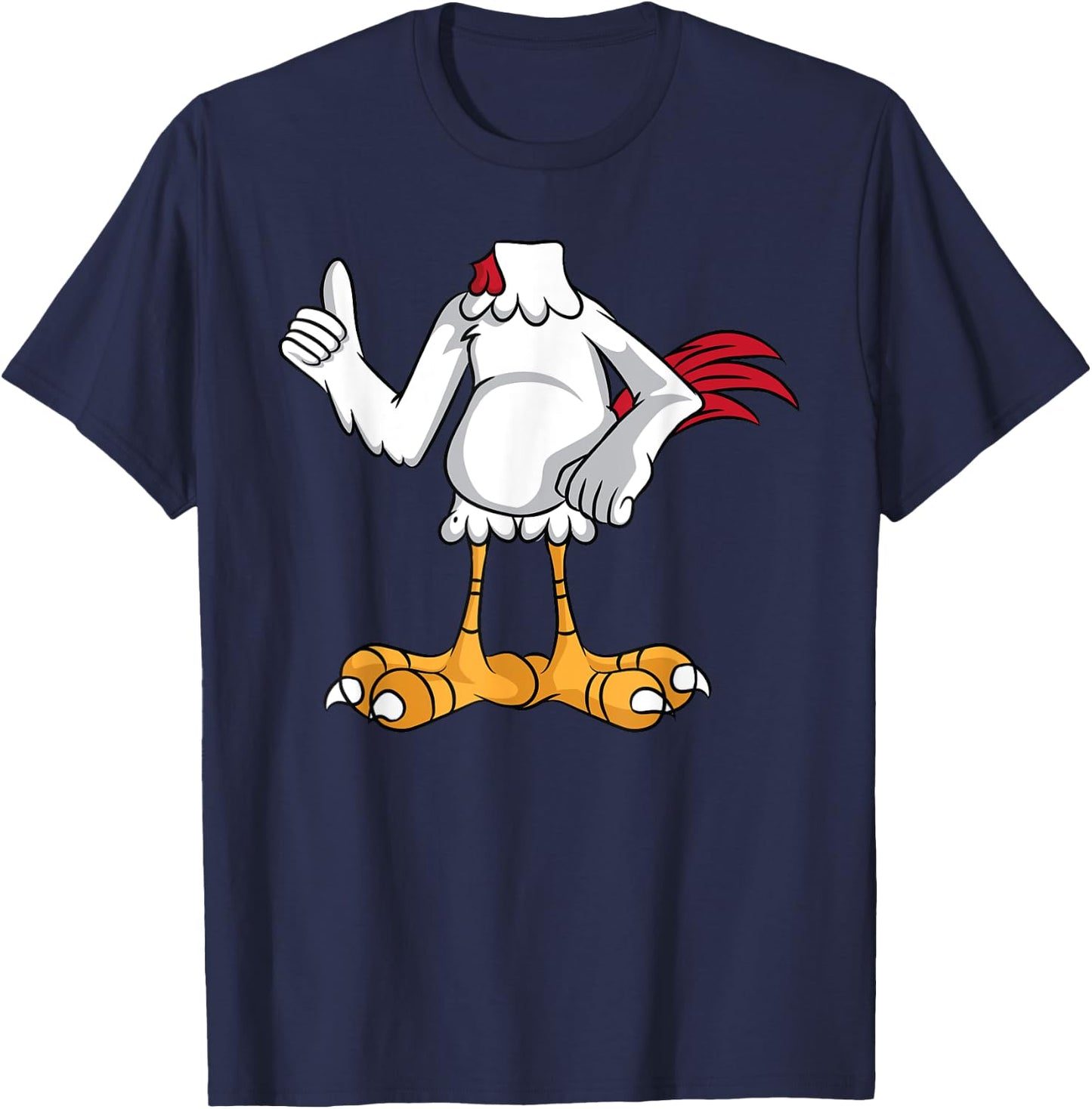 Chicken Costume Halloween Easy Cosplay Last Minute Outfit T-Shirt - T-Shirt | Navy