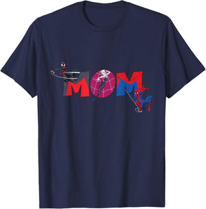 Marvel Spider-Man Trio Mom Mother's Day Family Trip Birthday T-Shirt - T-Shirt | Navy