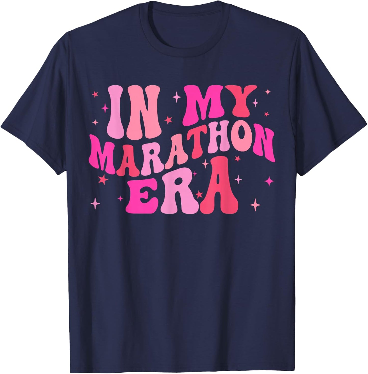 In My Marathon Era Running Lover Runner Squad Women Girls T-Shirt - T-Shirt | Navy