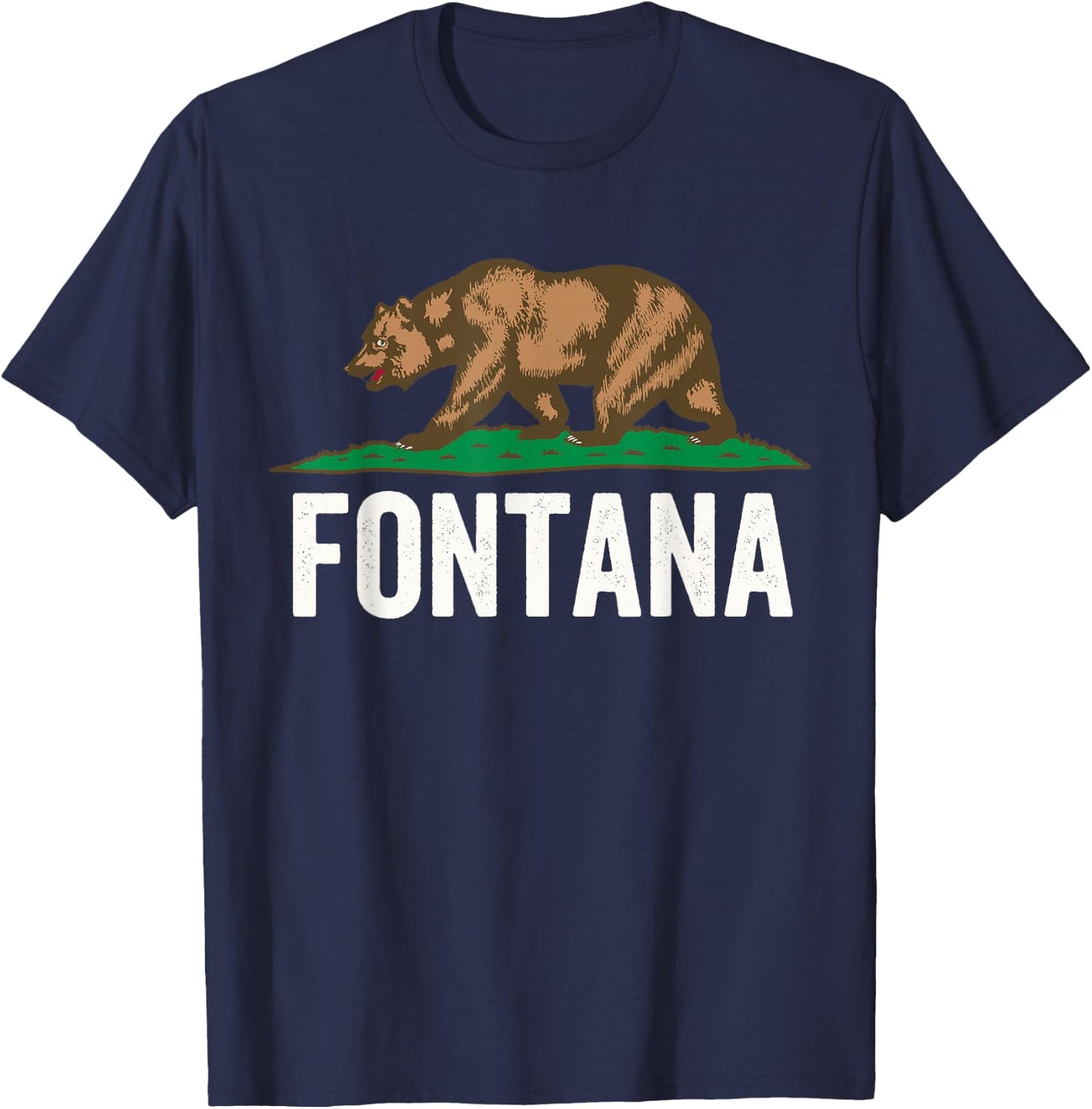 Fontana California Bear, Fontana CA, Fontana T-Shirt - T-Shirt | Navy